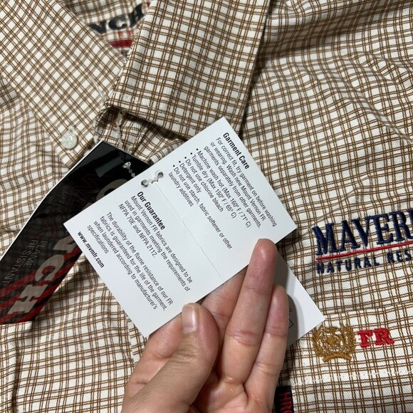 Cinch WRX Flame Resistant Medium Plaid Button-Up Shirt HRC-2 Workwea - Picture 5 of 10